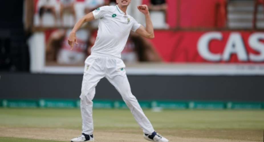 Marco Jansen took 11 wickets in the match as South Africa won the first Test against Sri Lanka.  By Phill Magakoe (AFP)