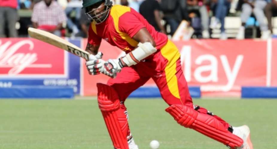 Zimbabwe batsman Hamilton Masakadza, pictured on August 2, 2015, hit 83 runs against Afghanistan in an ODI.  By Jekesai Njikizana AFPFile