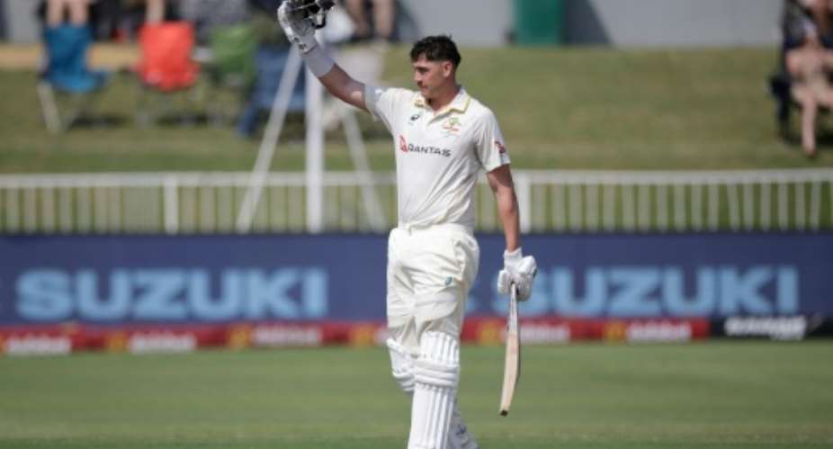 Matt Renshaw rescued Australia from trouble at 124-6 with his best score in Test cricket.  By Marco Longari (AFP)