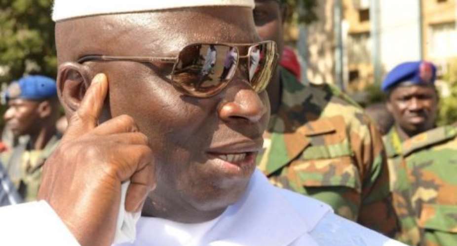 Gambia's President Yahya Jammeh.  By Seyllou AFPFile
