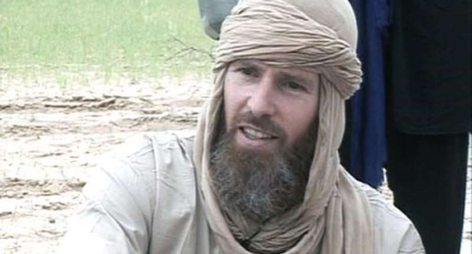 An image grab released by Al-Jazeera television on August 21, 2012, shows South African Stephen Malcom McGown, taken captive by the Qaida-linked Al-Din movement, appearing at an undisclosed location in Mali.  By  Al JazeeraAFPFile