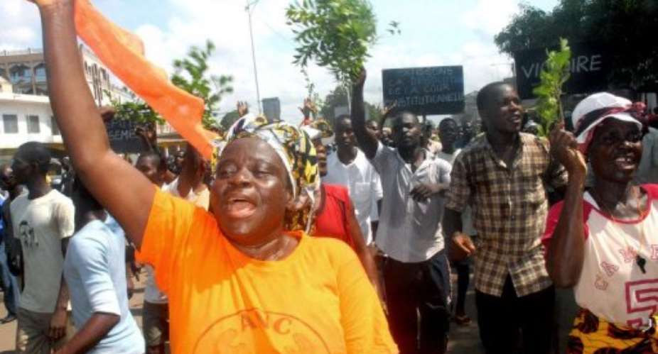 Protesters in Lome in November.  By Emile Kouton AFPFile