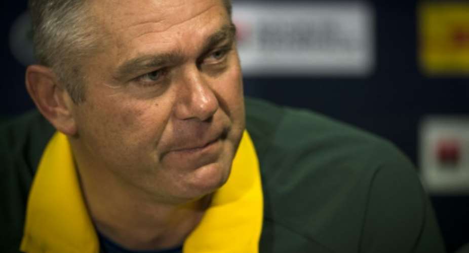 South Africa's head coach Heyneke Meyer glad to avoid Japan in the Rugby World Cup quarter-finals after the team's earlier win against the Springboks.  By Lionel Bonaventure (AFP/File)