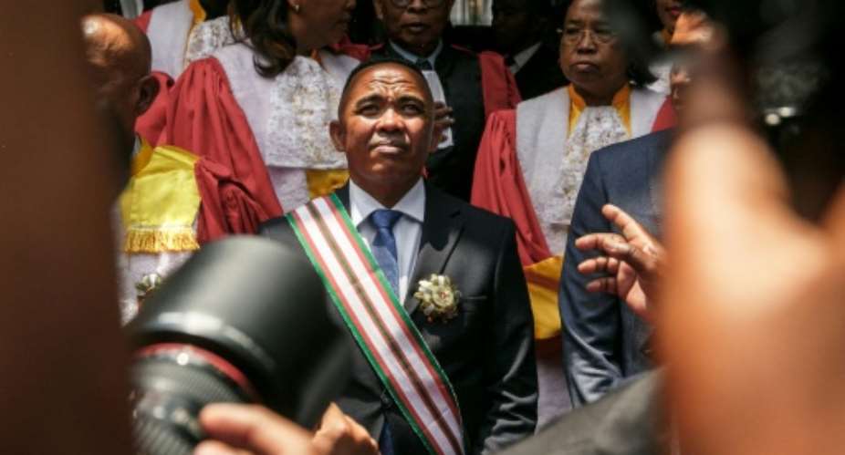 Michael Randrianirina, an army colonel, was sworn in as president of Madagascar on October 17, just days after a military power grab.  By RIJASOLO (AFP)