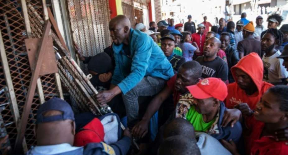 Mobs attacked foreign-owned businesses in South Africa's financial hub Johannesburg last September.  By Michele Spatari AFPFile