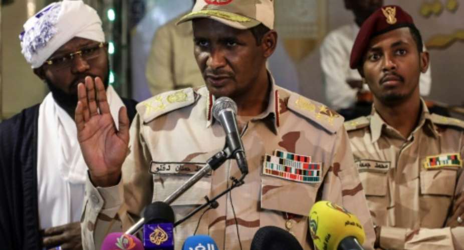 Mohamed Hamadan Dagalo is deputy head of Sudan's ruling military council and commander of the paramilitary Rapid Support Forces.  By STR AFPFile