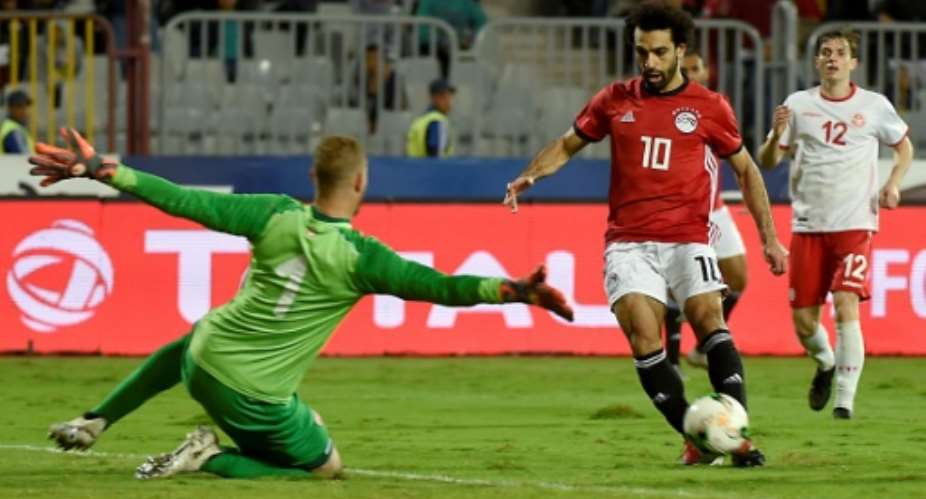Mohamed Salah  scored as Egypt beat Tunisia in an  Africa Cup of Nations qualifier in Alexandria.  By KHALED DESOUKI AFP