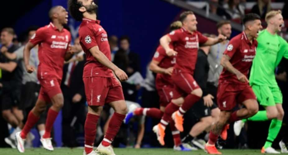 Mohamed Salah scored the opening goal as Liverpool banished the pain of last year's defeat in the final.  By JAVIER SORIANO AFP