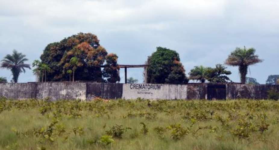 Monrovia's crematorium seen on August 14, 2014.  By Zoom Dosso AFPFile