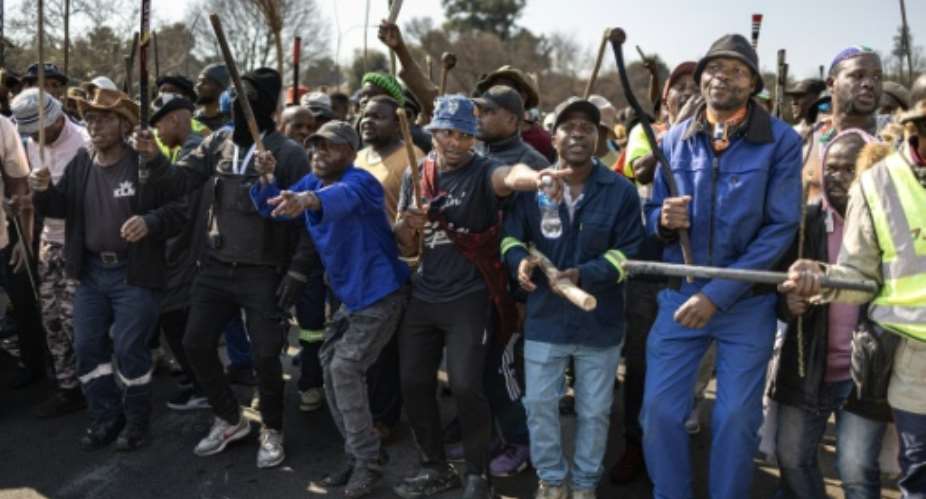 More than 160,000 foreign nationals have left the country over the past two months as local groups increased violent hostility against undocumented migrants.  By EMMANUEL CROSET (AFP/File)