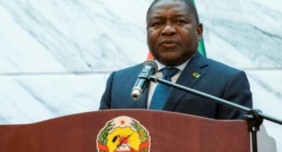 More than 5,200 Renamo fighters are expected to surrender their weapons to the government as one of the conditions for upholding a landmark peace deal; pictured is  Mozambique's President Filipe Nyusi.  By Wikus DE WET AFPFile