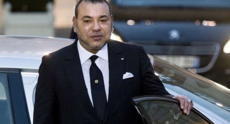 Moroccos King Mohamed VI at the Elysee palace in Paris, France, on February 9, 2015.  By Alain Jocard (AFP/File)