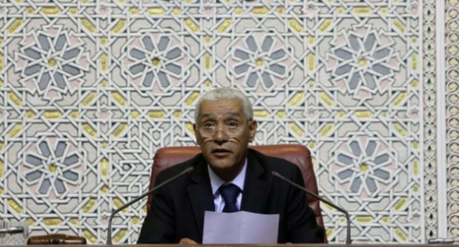 Moroccan sports minister Rachid Talbi Alami pictured April 2014 said that Morocco does not intend to run for the 2019 Africa Cup of Nations and will not do so.  By STR AFPFile