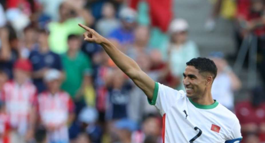 Morocco captain Achraf Hakimi helped Paris Saint-Germain win the UEFA Champions League for the first time.  By Alain JOCARD (AFP)
