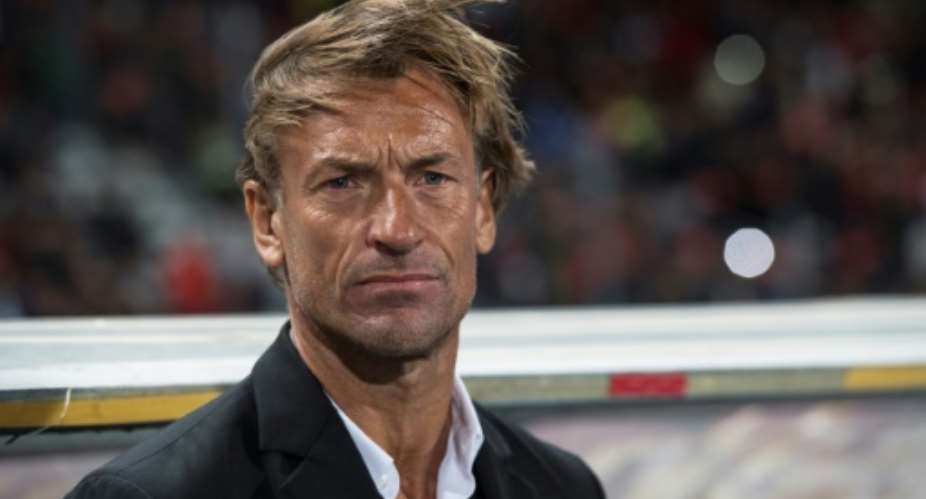 Morocco coach Herve Renard watches a friendly against Argentina in Tangiers this year.  By FADEL SENNA AFPFile