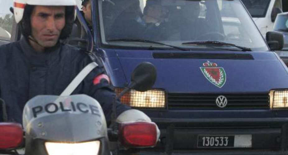 Morocco regularly announces the arrest of terrorist cells such as this detention of 24 suspects during a 2007 raid in Rabat.  By Abdelhak Senna AFPFile