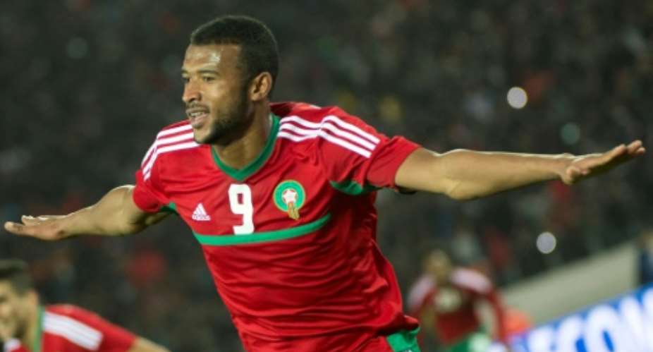 Morocco's Ayoub el-Kaabi completed his record-extending goal haul by firing into the net from close range.  By Fadel SENNA AFPFile