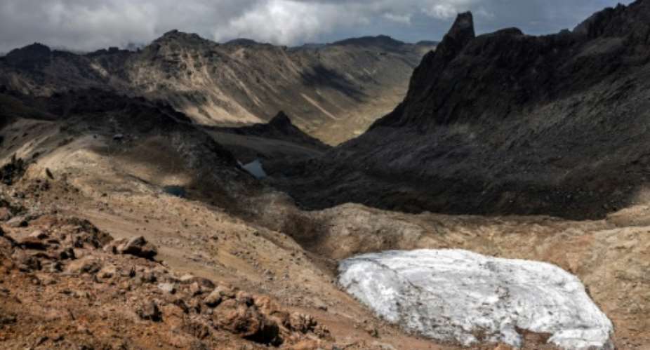 Mount Kenyas Lewis Glacier is rapidly shrinking.  By Luis TATO (AFP)