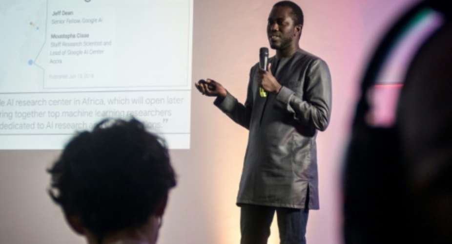 Moustapha Cisse, head of Google Artificial Intelligence AI centre in Ghana, wants to collaborate with local universities and start-ups.  By CRISTINA ALDEHUELA AFPFile