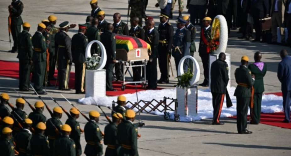 Mugabe's body arrived from Singapore where he died on Friday aged 95, after nearly four decades in power.  By Tony Karumba AFP
