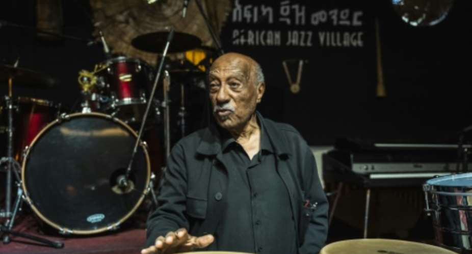 Mulatu Astatke is the father of Ethio-Jazz.  By Amanuel Sileshi (AFP)