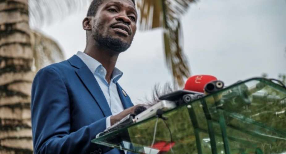 Musician-turned-politician Bobi Wine listed a host of vote irregularities.  By Sumy SADRUNI AFP