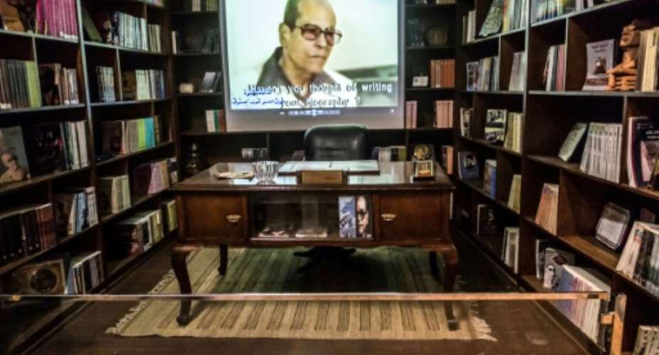 Naguib Mahfouz's desk is just one of the items on display at his museum in the Al-Azhar district of Egypt's capital Cairo.  By Khaled DESOUKI AFP