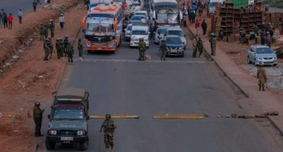 Nairobi was brought to a standstill on Thursday.  By Kabir DHANJI (AFP)