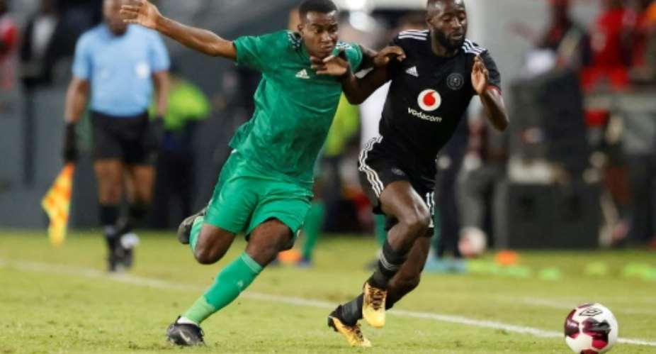 Namibia winger Deon Hotto R gave Orlando Pirates an early lead in a South African Premiership draw at Royal AM in Durban on Friday..  By Phill Magakoe AFP