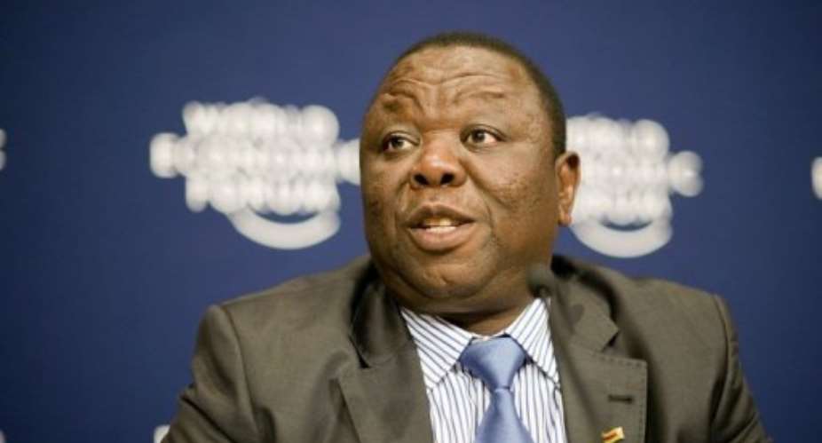 Zimbabwean Prime Minister Morgan Tsvangirai.  By Rodger Bosch AFPFile