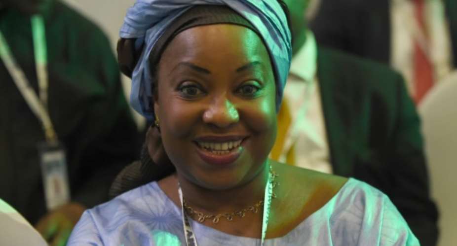 New FIFA secretary general Fatma Samoura smiles on May 14, 2016 in Abuja.  By Pius Utomi Ekpei AFPFile