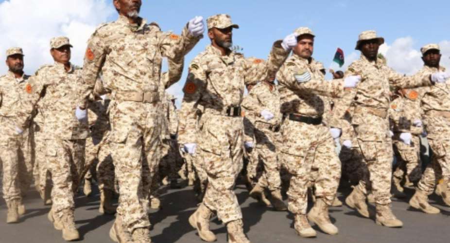 Libya's creation of a Presidential Guard is the first attempt by the new unity government to reorganise armed forces.  By Mahmud Turkia AFPFile