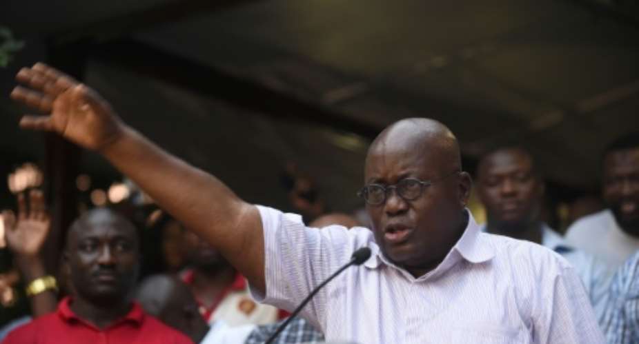 New Patriotic Party presidential candidate Nana Akufo-Addo has a clear lead in Ghana's pesidential election, local media report.  By PIUS UTOMI EKPEI AFP