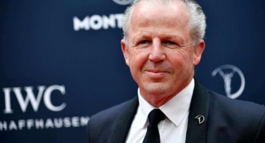 New Zealand rugby legend Sean Fitzpatrick poses before the 2023 Laureus World Sports Awards ceremony in Paris.  By JULIEN DE ROSA (AFP)
