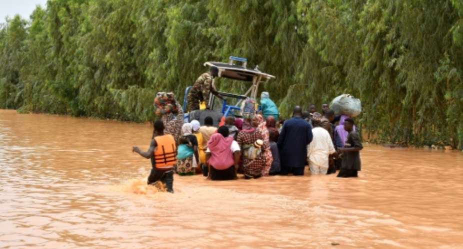 Niger has been battered by heavy rains since June, causing flooding.  By BOUREIMA HAMA (AFP)