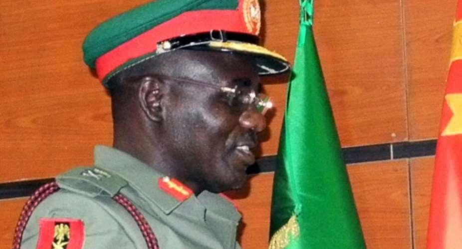 Lieutenant General Tukur Buratai escaped injury when suspected Boko Haram fighters ambushed a convoy he was travelling in.  By  AFP Photo