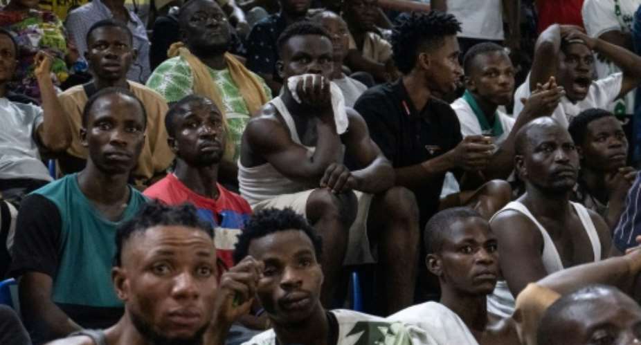 Nigeria fans in Lagos react after Ivory Coast win the Africa Cup of Nations.  By FAWAZ OYEDEJI AFP