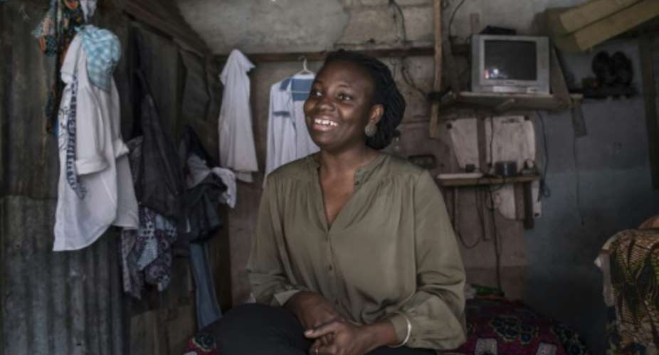 Nigerian film director Ema Edosio grew up in the poor suburbs of Lagos, which is the subject of her first film Kasala!.  By STEFAN HEUNIS (AFP)