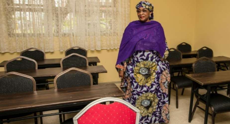 Nigerian Minister of Women Affairs and Social Development Aisha Alhassan, pictured in May 2017, vowed to back President Muhammadu Buhari's opponent in  2019 if he breaks his promise to not seek re-election.  By SUNDAY AGHAEZE PGDBA  HND Mass CommunicationAFPFile