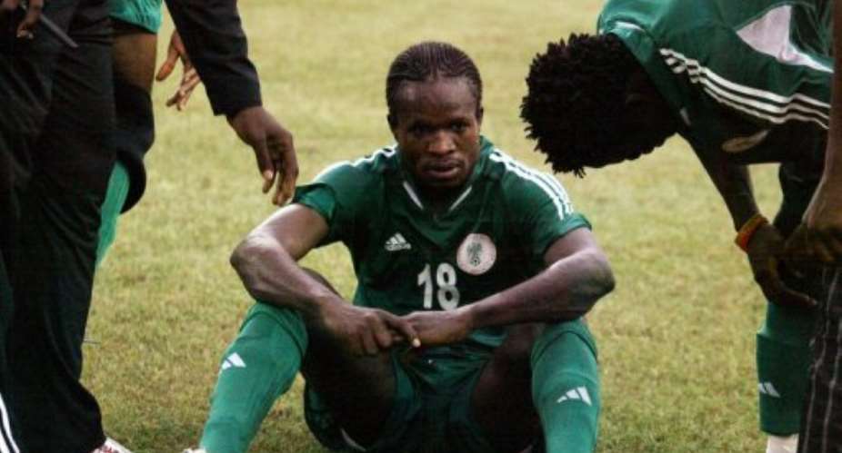 Nigerian football player Christian Obodo, who has been freed unhurt following his kidnapping at the weekend.  By Pius Utomi Ekpei AFPFile