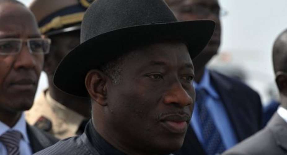 Goodluck Jonathan.  By Seyllou AFPFile