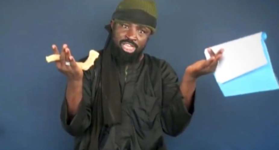 Screen grab from a video made available by Boko Haram shows leader Abubakar Shekau.  By - BOKO HARAMAFPFile