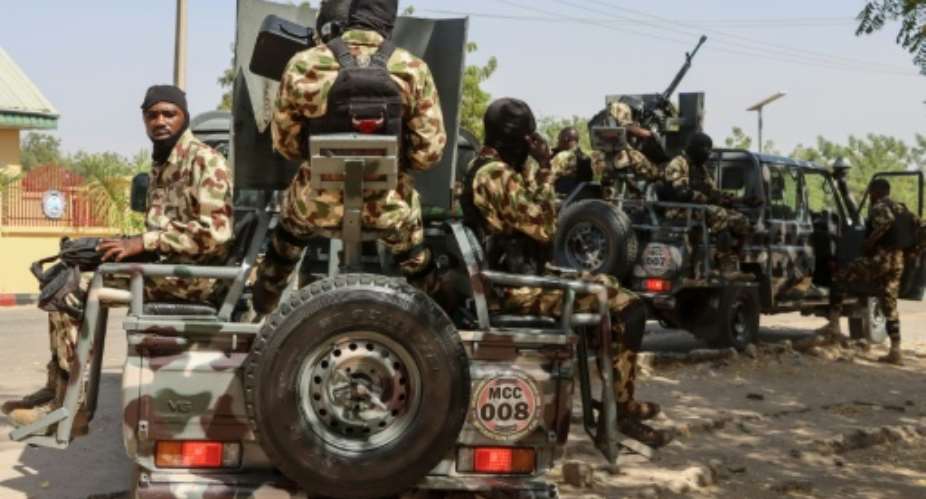 Nigerian soldiers have been battling jihadist militants, mostly in the northeast, since 2009.  By Audu MARTE (AFP)