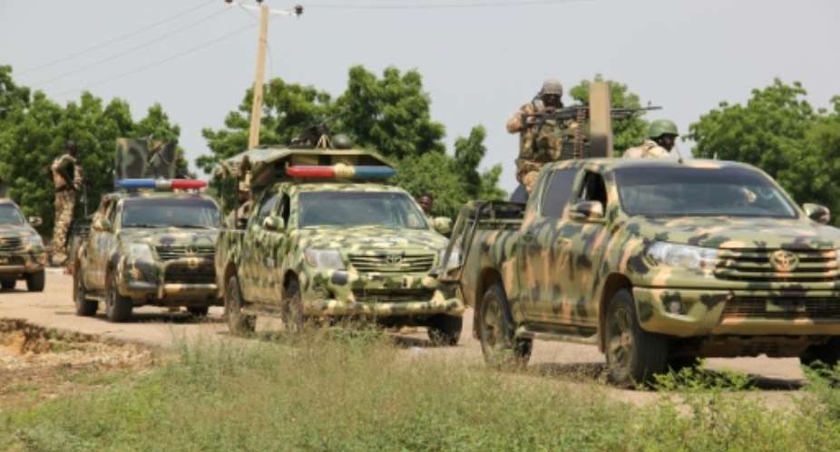 Nigerian soldiers have pulled back into super camps, which critics say has left small towns vulnerable to attack by the Islamic State West Africa Province ISWAP group.  By - AFPFile
