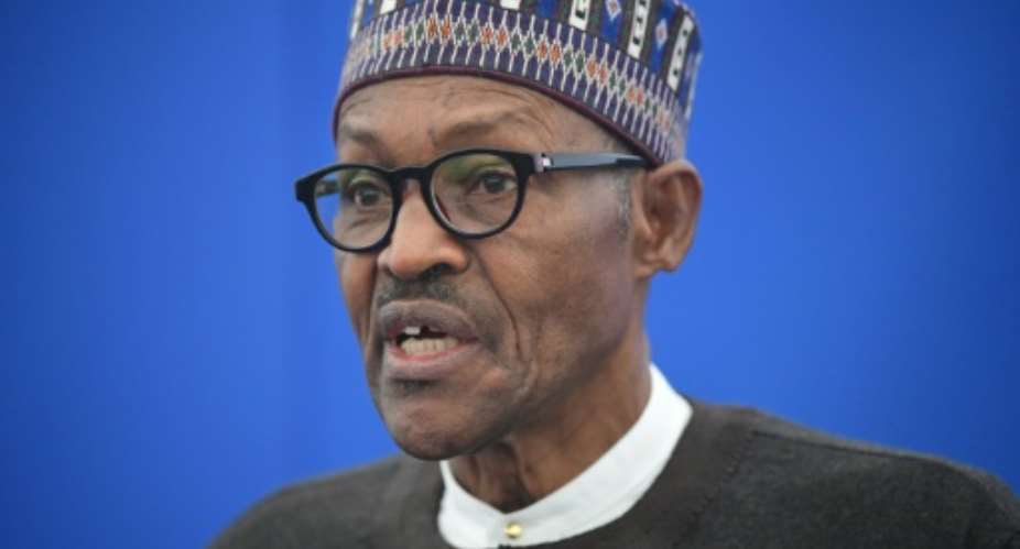 Nigeria's President Muhammadu Buhari is a retired military general who was elected into office in 2015.  By LEON NEAL AFPFile