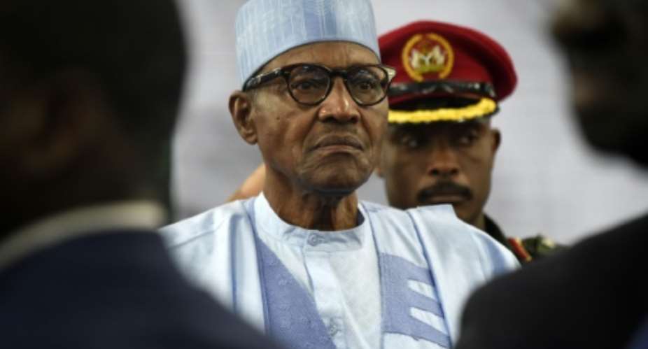 Nigeria's President Muhammadu Buhari said he had achieved 'considerable results' while in power.  By PIUS UTOMI EKPEI AFP