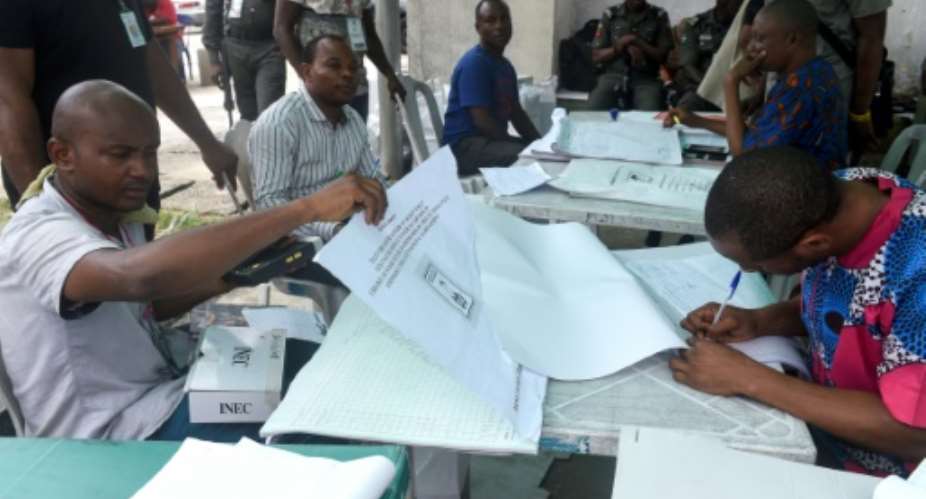 Nigeria's voting commission ordered the partial re-run because of electoral violence.  By PIUS UTOMI EKPEI AFP
