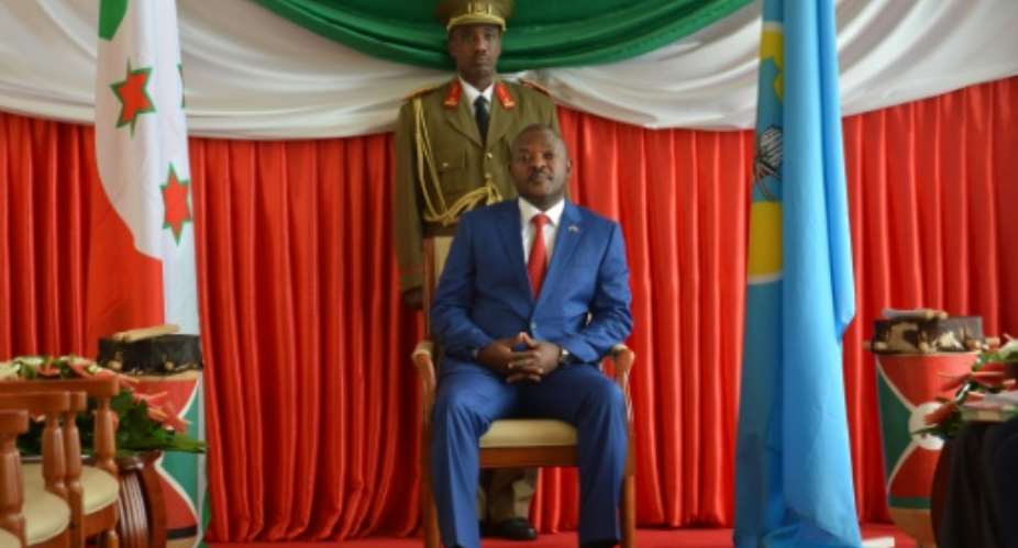 Nkurunziza: 'Visionary' but not 'eternal supreme guide,' according to the official translation of his title from Kirundi.  By STR AFP