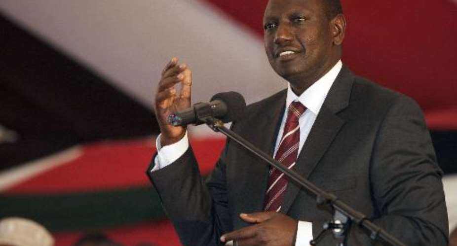Kenya's deputy president, William Ruto, shown here in 2013, has told worshippers at a church service in Nairobi that homosexuality had no place in the east African nation, reports say.  By Simon Maina AFPFile
