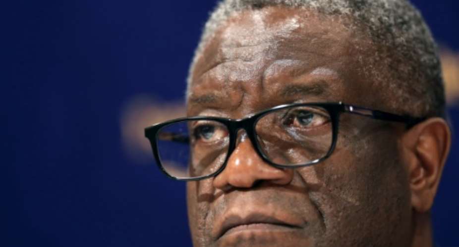 Nobel Peace Prize winner Denis Mukwege is campaigning for an end to impunity for those behind massacres in his native DR Congo.  By Behrouz MEHRI AFPFile